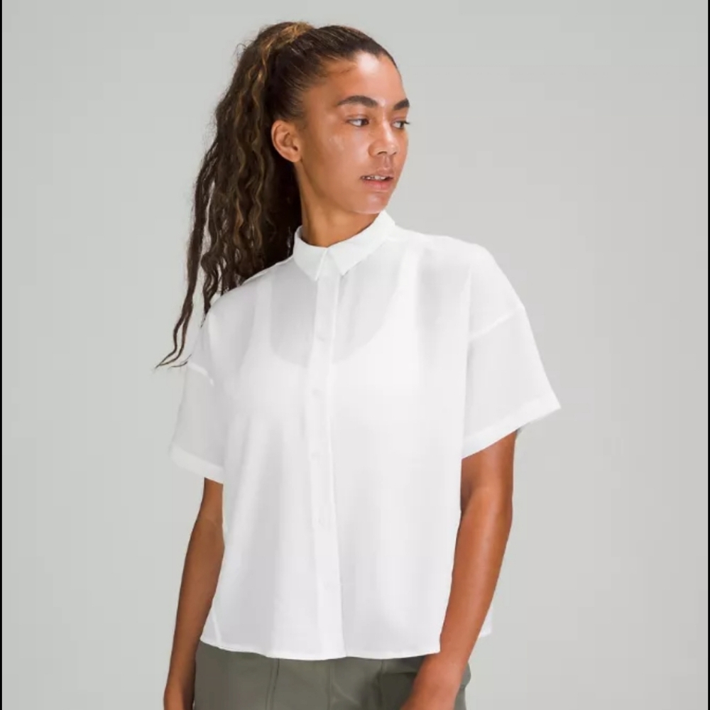 Women's Lululemon Full Day Ahead Short Sleeve Shirt - Picture 1 of 6